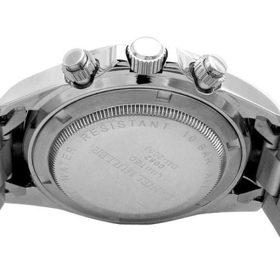 Часы DANIEL MULLER, полностью из нержавеющей стали, хронограф, черный [Daniel Muller], мужские DM-2003BK