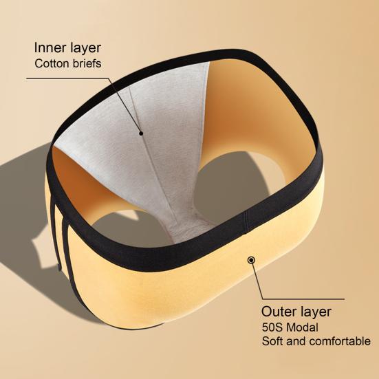Мужские шорты, нижнее белье с треугольной подкладкой, эластичным поясом, двухслойный дизайн, брюки 3 в 1