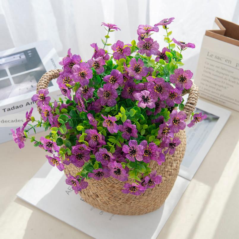 Искусственные пластиковые цветы вишни шелковые ромашки рождественские украшения ваза для дома сада вечеринки свадьбы искусственные растения эвкалипта