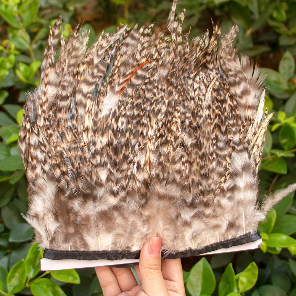 Перья1Метр Окрашенные Петушиные Куриные Перья Отделка 4-6 дюймов Натуральные Перья Фазана для Бахромы Ленты Рукоделия DIY Шитья Одежды Платья Декор