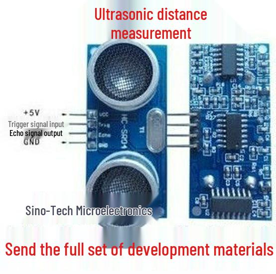 HC-SR04 Ultrasonic Sensor Module with Complete Materials Set