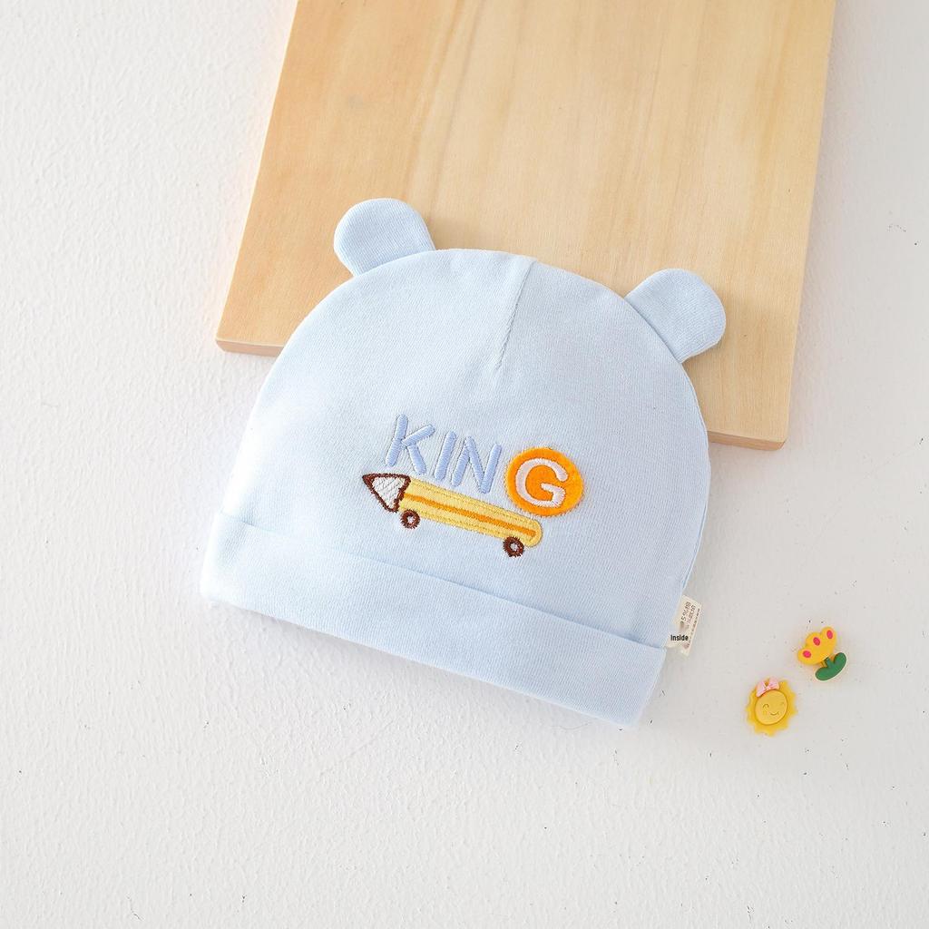 Pure Cotton Double Layer Newborn Hat for 0-3 Months, Suitable for Autumn/Winter