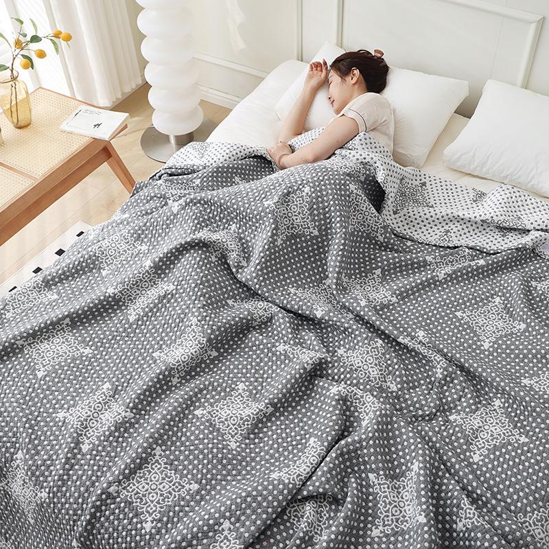 Новое трехслойное марлевое полотенце, утолщенное марлевое одеяло, весенне-летний сон, одеяло с кондиционером, летнее прохладное одеяло.