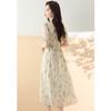 Floral Dress for Women In Summer New Style Waist-closing and Slimming Tea Break French Chiffon Dress