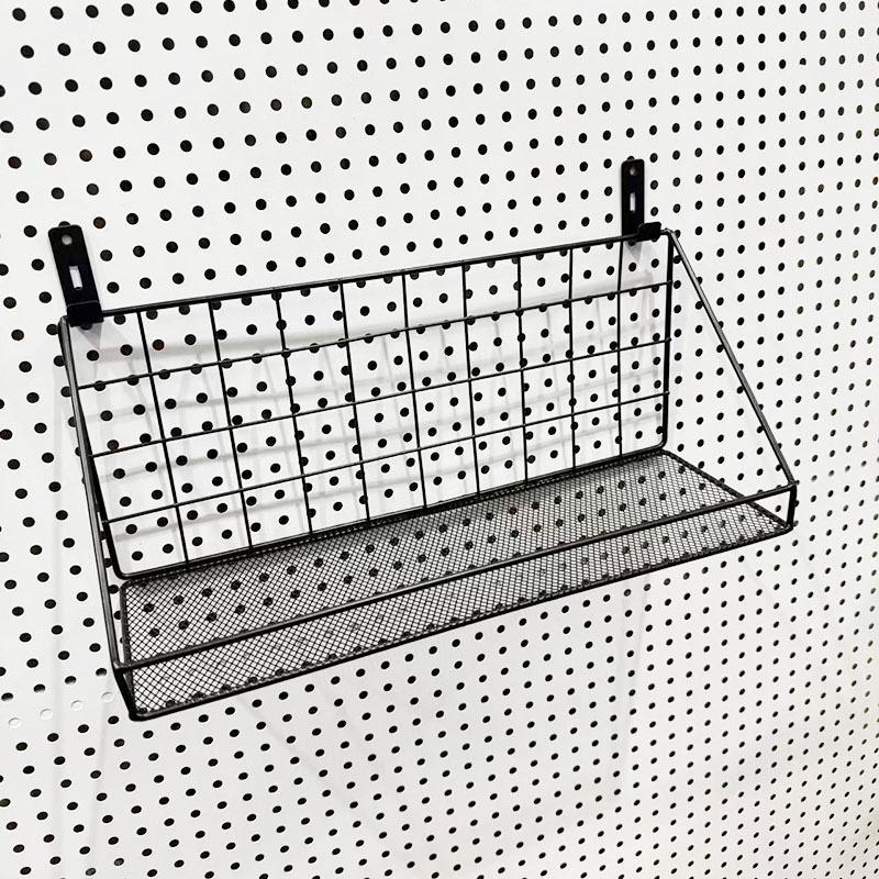Eco-Friendly Odorless Metal Pegboard with No-Drill Hanging Baskets