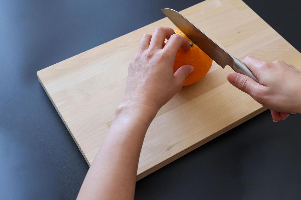 [Hiba Kitchen] Натуральная разделочная доска из кипариса Аомори, 39 x 24 x 2 см, Деревянная, Ручная работа из кипариса