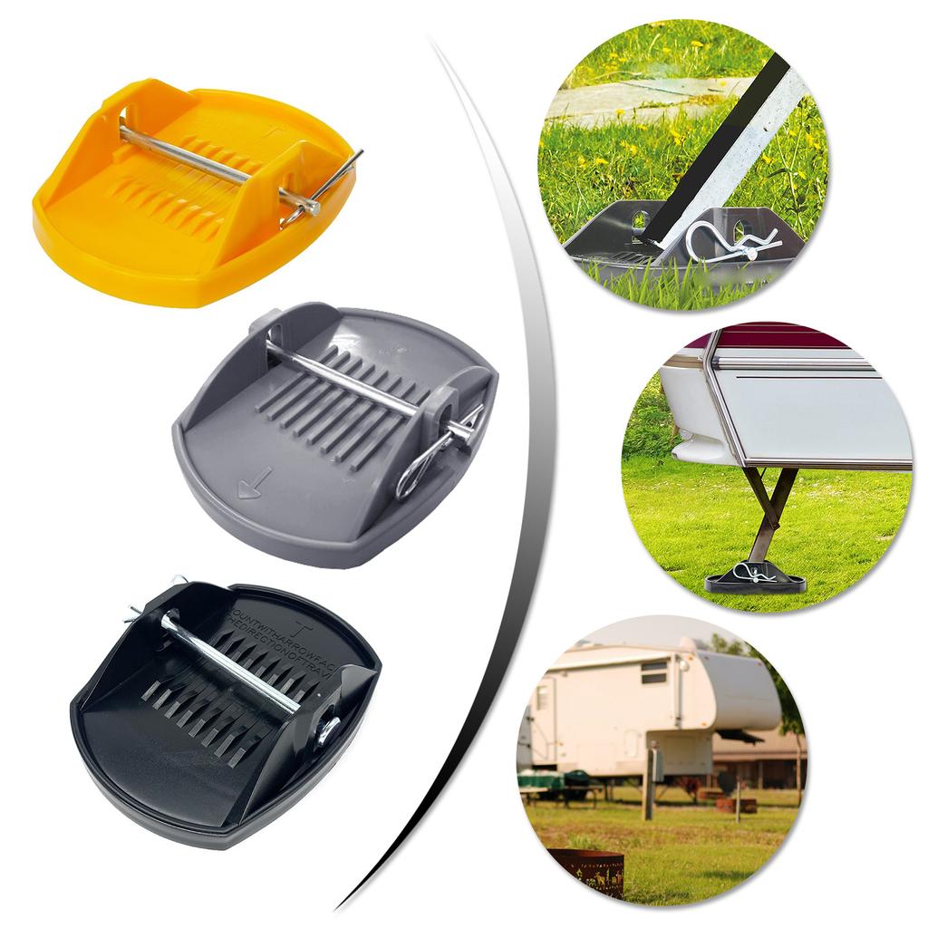 Сверхмощные домкраты для автодомов, опоры для стабилизации ножек с металлическими штифтами, большая площадь поверхности для надежного размещения на земле, 4 шт.