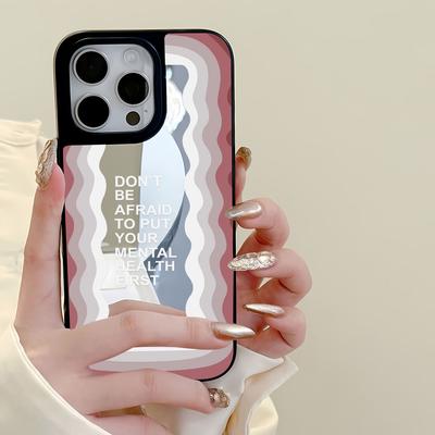 Зеркальный чехол для телефона для iPhone 15 11 13 14 для 15 16 Pro Max 12 13 16 Pro Чехол для телефона в милом стиле с облаками, цветами и животными