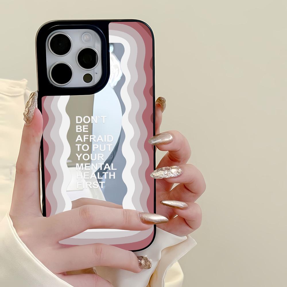 Mirror Phone Case for iPhone 15 11 13 14 for 15 16 Pro Max 12 13 16 Pro Cloud Flower and Animal Cute Style Phone Case