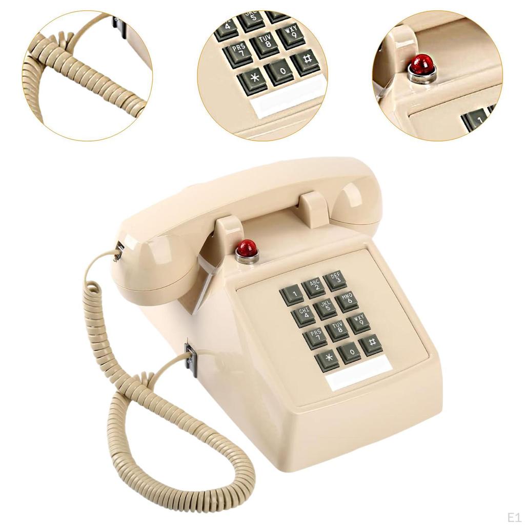 Классический проводной настольный телефон с металлическим основанием для дома и отеля, размер 13x22.2x11.5 см