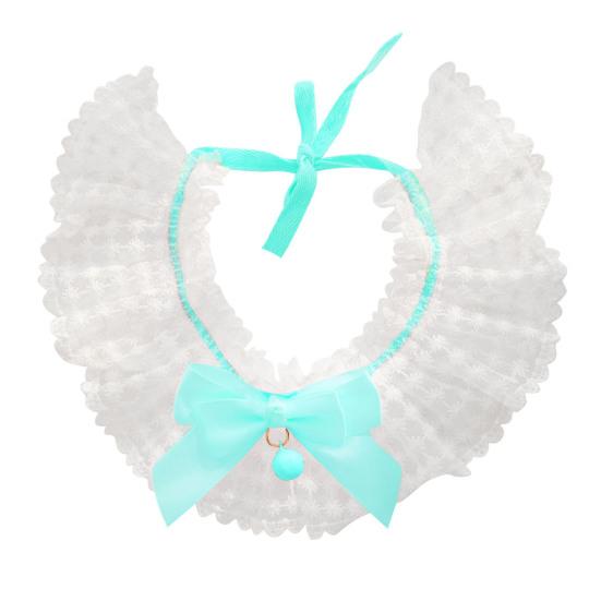 Ошейник для домашних животных с бантом, дышащий, стильный, кружевной ремешок для домашних животных