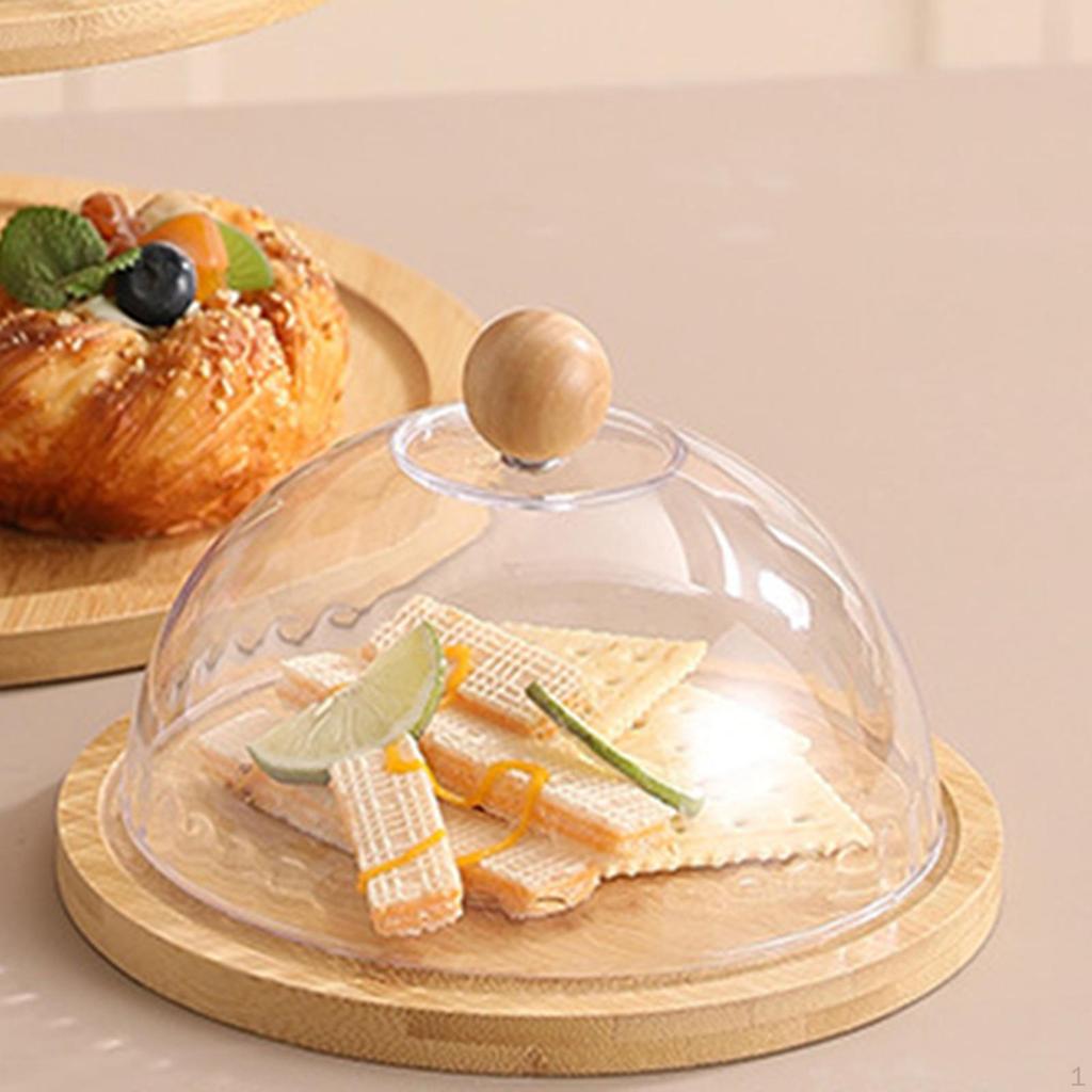 Cake Stand Holder Multifunctional Muffins Bread Dessert Plate Covered Platter for Table