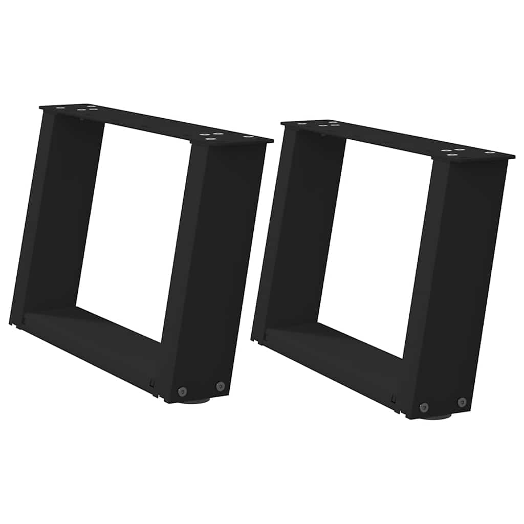 Vidaxl Nogi Do Stolika Kawowego, 2 Szt., Czarne, 50X(30-31) Cm, Stal