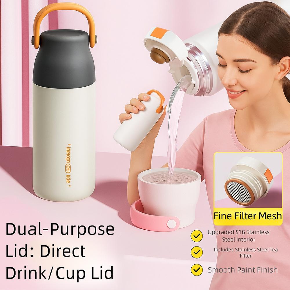 500ml Insulated Bottle 316 Stainless Steel Insulated Tumbler Cup Thermos Water Bottle Office