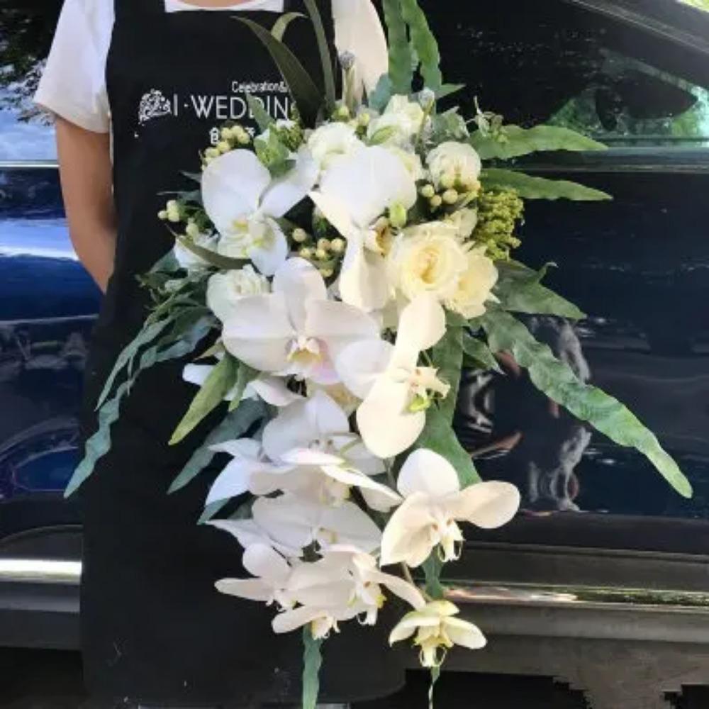 Латексная искусственная орхидея-бабочка с 9 головками 3D-печать Большой размер Искусственный фаленопсис Силикон ПУ На ощупь как настоящий Свадебный домашний декор