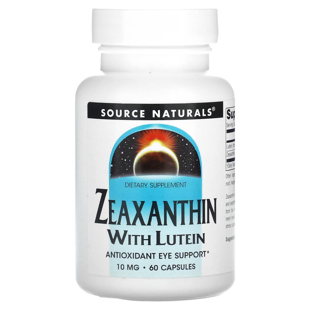 Source Naturals, Зеаксантин с лютеином, 10 мг, 60 капсул
