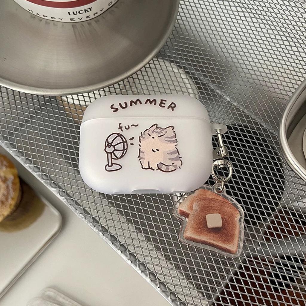 Вентилятор котенок креативный чехол для AirPods apple наушников беспроводной bluetooth защитный чехол прозрачный чехол для наушников