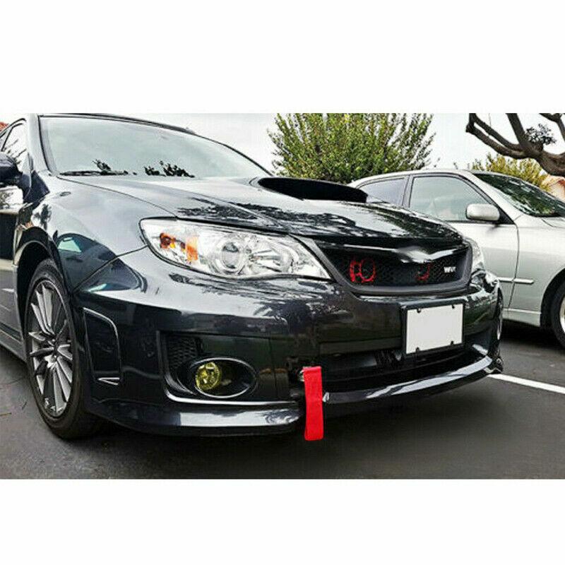 Universal Sports Red High Strength Racing Tow Strap Set for Front Rear Bumper