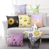 Декоративная наволочка с цветочным узором для гостиной, спальни, квадратная подушка, наволочка