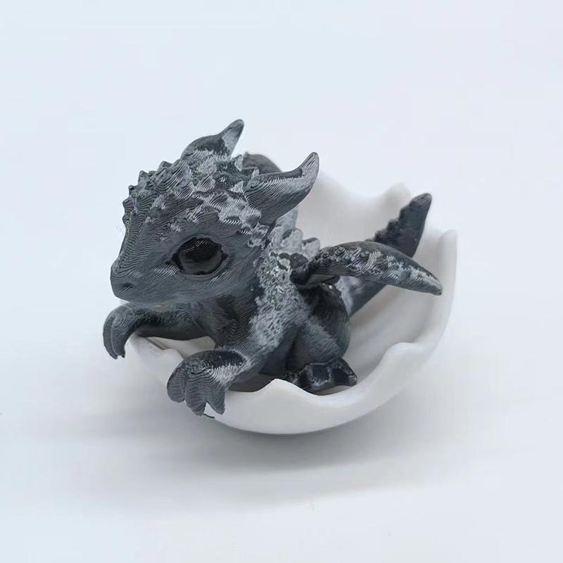 3D Мини Новорожденный Дракон В Яйце Искусство Статуя Дракона Маленькая Миниатюра Вылупившегося Дракона Новорожденный Дракон В Яйце Рабочий Стол