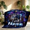 Custom Name Personalized Chelsea Football Club Print Blanket, Home Decor, Bedroom, Sofa, Camping, Couch, Gifts for Birthday Christmas