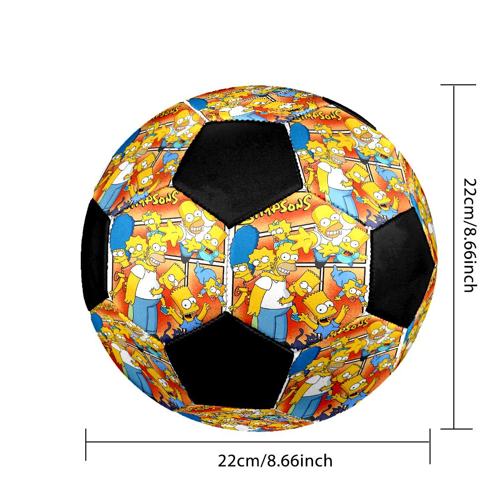 Simpsons Family Indoor Soccer Ball Colorful Machine Stitched PVC Size 5 Team Training Competition Ready Durable High-Bounce Cool Sports Gift