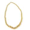 [H0393] - Gold Plated Necklace 'Billes' 45 Cm 6-10 Mm