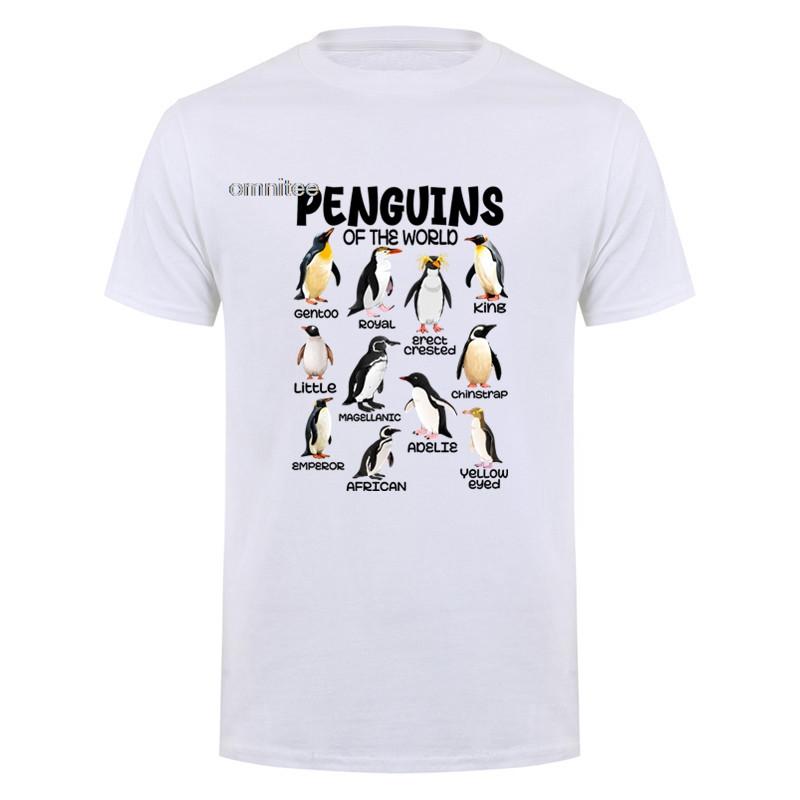 Penguin Penguins Animals of The World Penguin Lovers T Shirt Summer Funny Unisex Tshirt Unisex Clothing HJ020