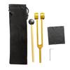 Aluminum Tuning Fork with Wooden Hanmmer Wrench Rag 128/256/512HZ Healing Instrument Tuning Fork Yoga Meditation Relaxation Accessories
