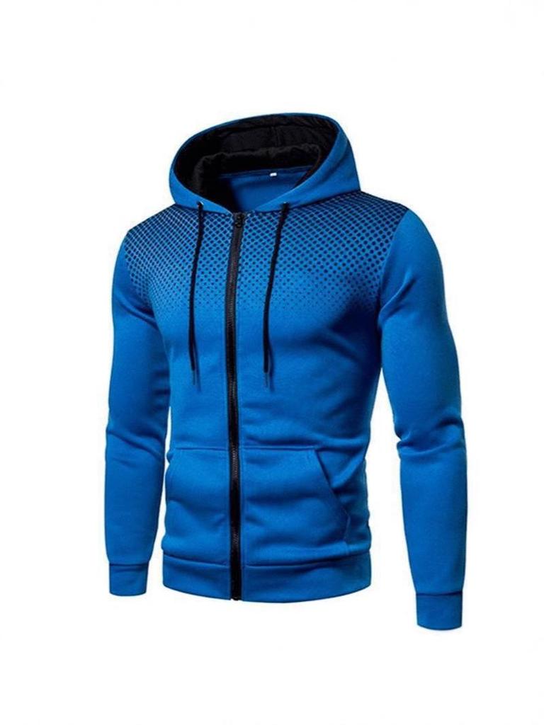 Men's Casual Sports Fitness Zip-up Hoodie Jacket - Autumn/Winter Style