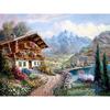Алмазная вышивка Пейзаж Домик Алмазная картина Пейзаж Горный хрусталь Вышивка крестом Домашний декор