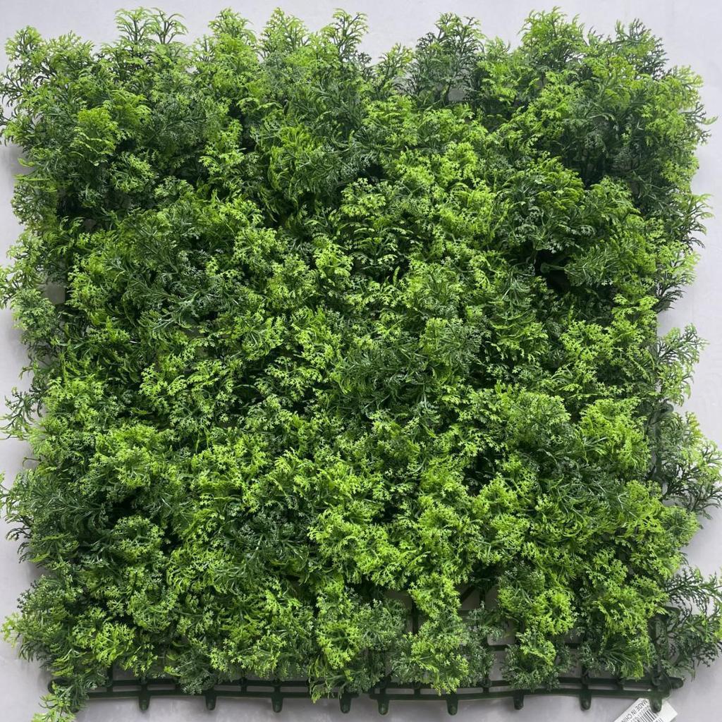 50×50cm Artificial Green Plant Wall - Plastic Vertical Garden, Fake Flower Wall, Synthetic Turf Background