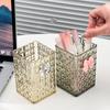 Органайзер для стола Прозрачный пластиковый держатель для карандашей с бантом Коробка для хранения ручек Канцелярские товары Офисные принадлежности Органайзер для хранения кистей для макияжа