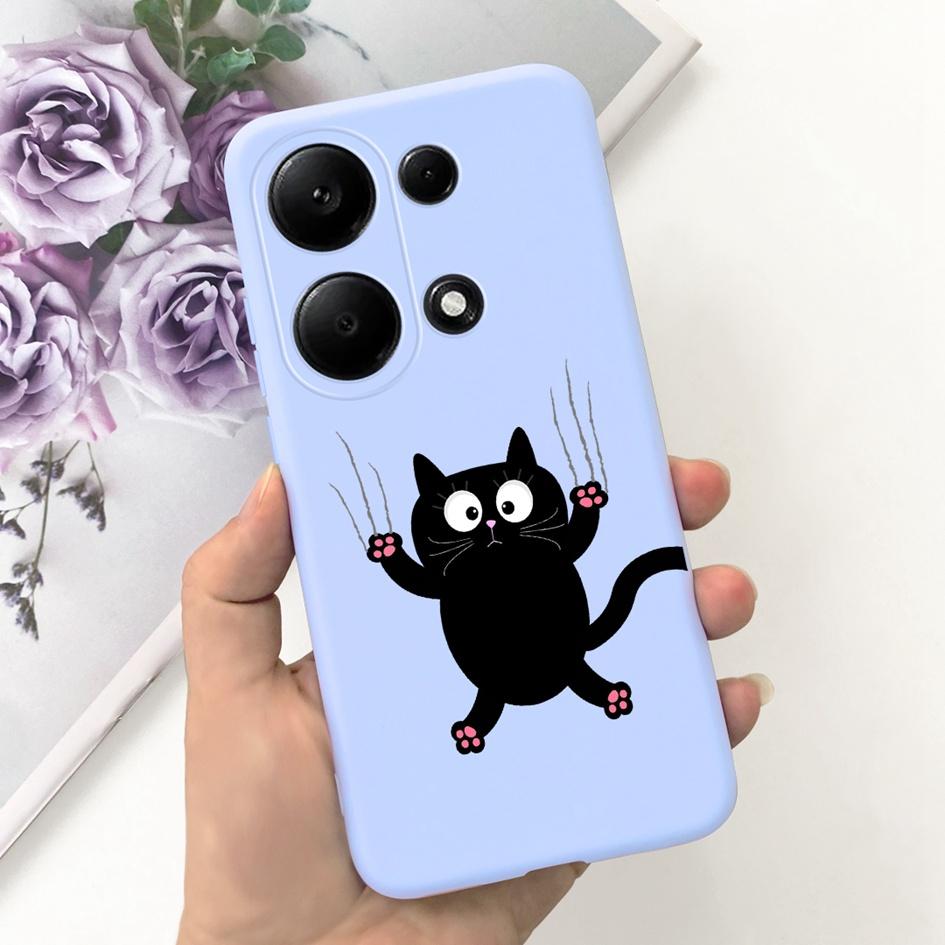 Чехол для Xiaomi Redmi Note 13 Pro 4G 2024 Милое Сердечко Кактус Мягкий Матовый ТПУ Чехол для Xiaomi Poco M6 Pro 4G Note13 Pro Чехол