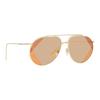 Burberry Line Embellishment Metallic Aviator Sunglasses Women's Gold
