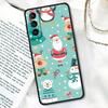 S24Ultra Для Samsung Galaxy S21 S20 FE S22 Ultra 10 S23 S24 Plus Чехол для телефона Funda Cover Подарок на Рождество Санта Клаус Снеговик