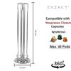 EXZACT Porte-Capsules de Café Compatible avec Nespresso (40 x capsules) - Support Rotatif - Argenté