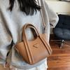 Vintage 2025 New Simple and Fashionable Portable Bucket Bag Women's Casual Texture Messenger Bag Shoulder Tote Bag