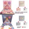 Blowable Music Fireworks 3D Greeting Card Creative Handmade Hollow Paper Carving Gift 3D Birthday Card