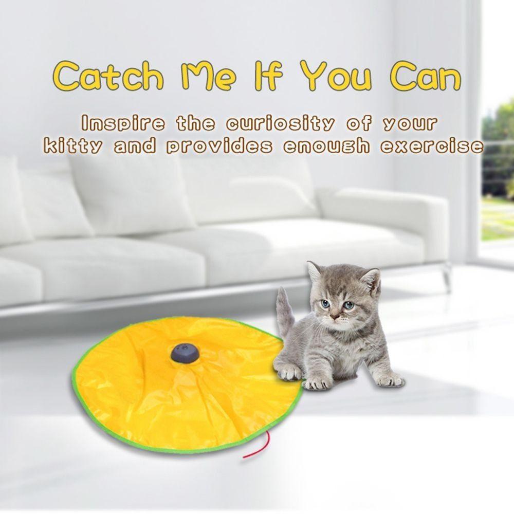 Feather Attachment Interactive Cat Toy Fabric Material Automatic Cat Toy Indoor Activity