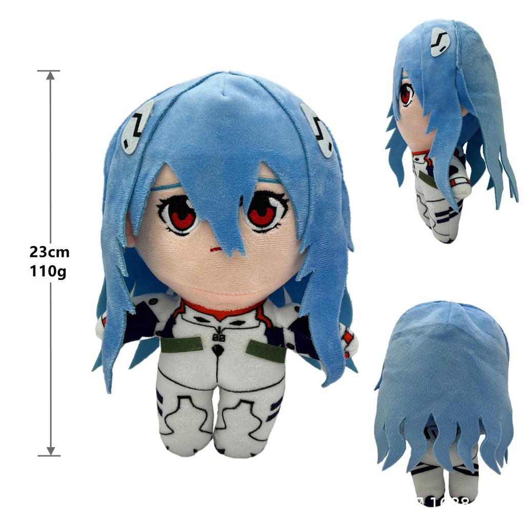 Ayanami Rei Plush Asuka Langley Soryu Rei Plush Stuffed Ray Японское аниме Kawaii Милые мультяшные игрушки Куклы Кровать Подарок