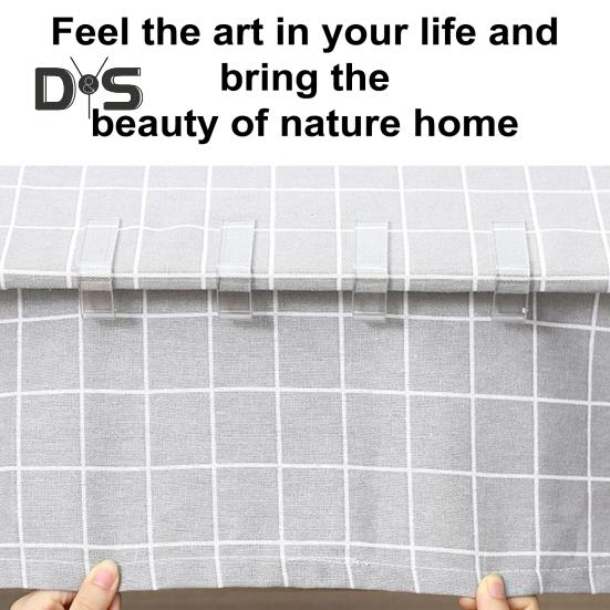 12Pcs Invisible Clear Tablecloth Clip Non-slip Heavy Duty Transparent Indoor Outdoor Wedding Party Picnic Camping Dining Table Cover Holder Fixing