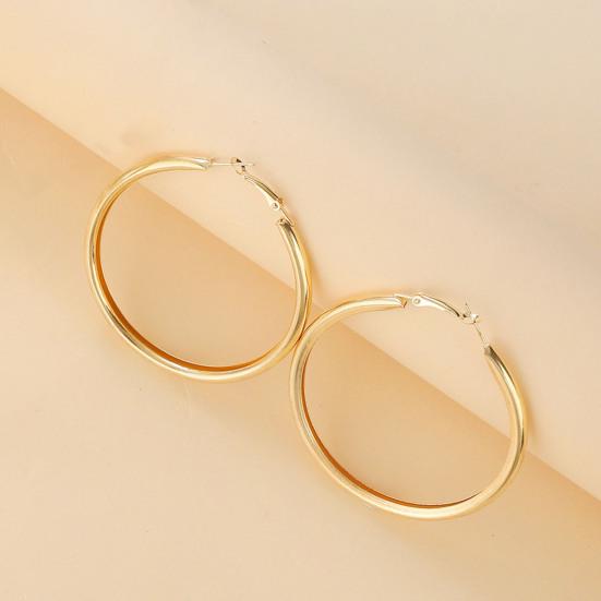 1 пара женских сережек-колец, большие круглые, полированные, железные, легкие, геометрические, индивидуальные, висячие серьги, женские, клубные, вечерние, украшения для ушей