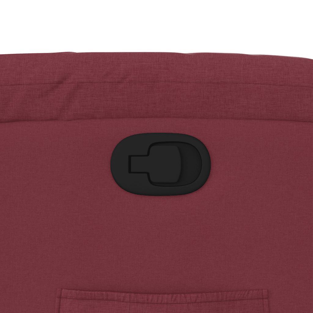 Relaxation Armchair Wine Red Fabric