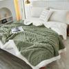 7 Colors Winter Thick Blankets Warm Wool Blanket Soft Throw On Sofa Cover Bed Cover Double Sided Solid Color Bedspread