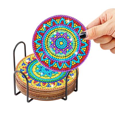 6 шт. DIY Мандала алмазная картина подставка специальная форма сверло для стола подставка для напитков чашка подушка с полкой кухонный декор