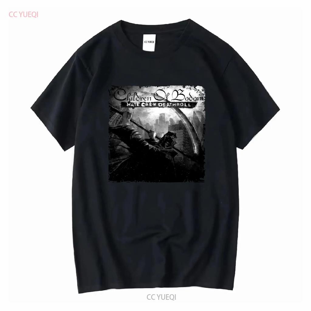 Children Of Bodom Hate Crew Deathroll Album T Shirt Black White Sizes S 5xl Long Sleeves Vintage Washed Slightly Unisex Casual