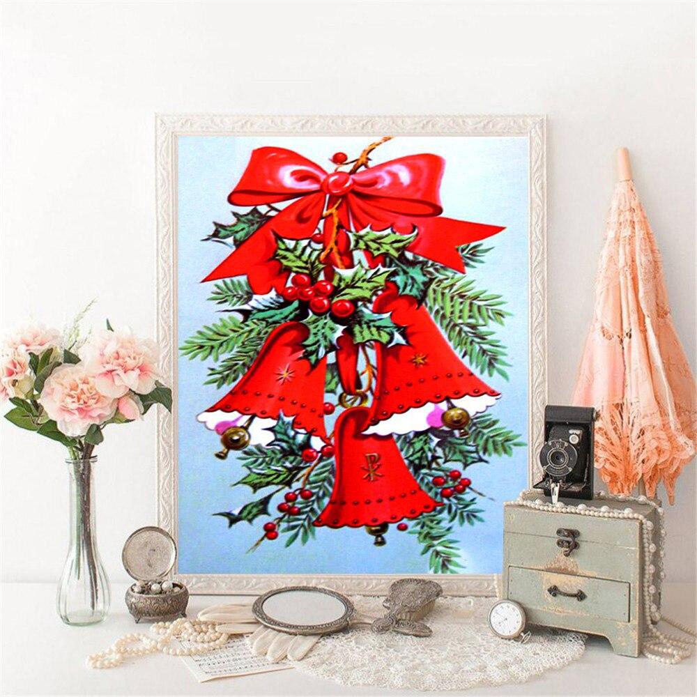 Diamond Painting Christmas Bell Cross Stitch Diamond Embroidery Cartoon Handicraft Mosaic Art Rhinestone Decor For Home