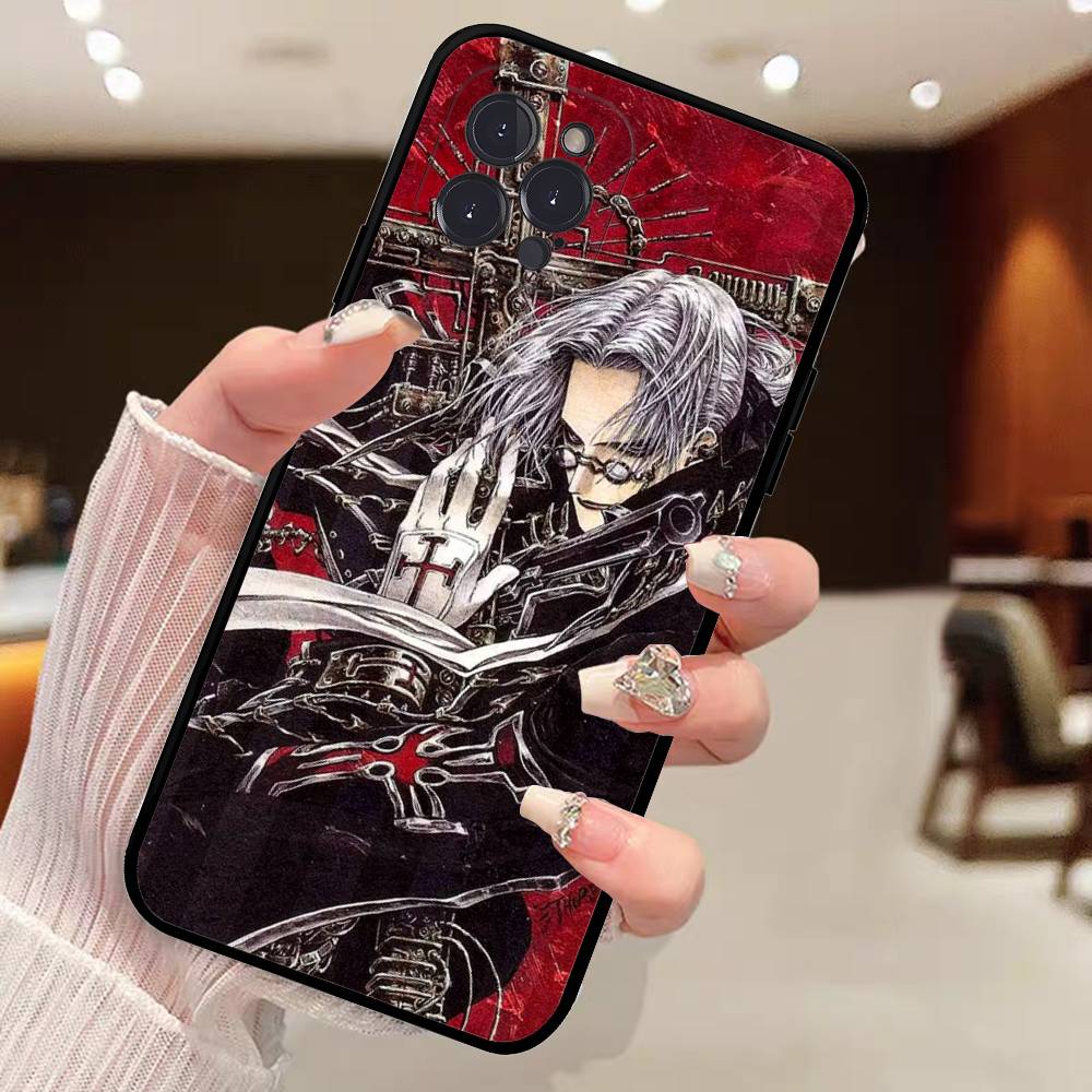 Чехол для телефона Hellsing в стиле аниме ужасов для iPhone 14 Plus 13 Mini 11 16 15 17 Pro Max Защитный противоударный
