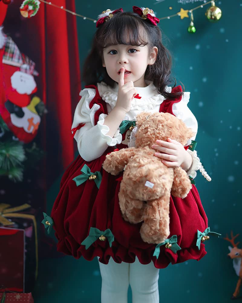 Christmas Cosplay Costume Princess Set Clothes Santa Claus Costume Kids Girls [New King] Children's Dress/Sweater Autumn/Winter (110cm)